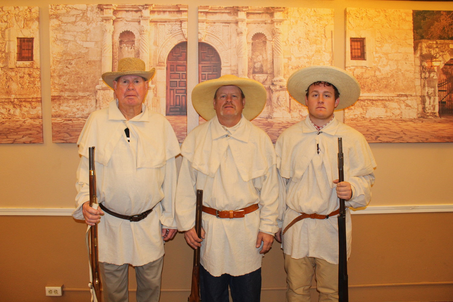 there are three generations of the Damon family (9th, 10th, and 11th generation Texans) participated in the re-enactment.