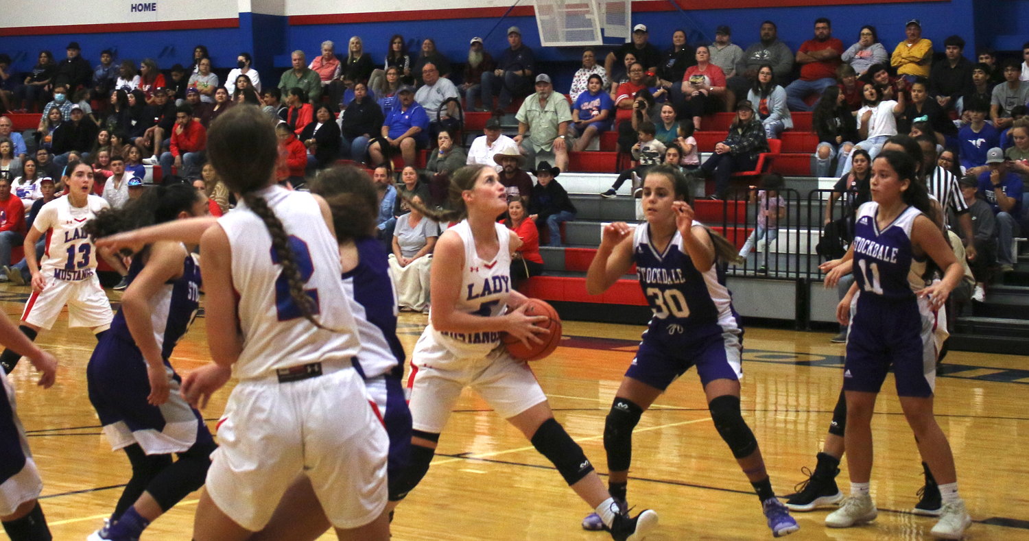 Mckaylah Filla drives into the lane to try to score against Stockdale in a recent game.