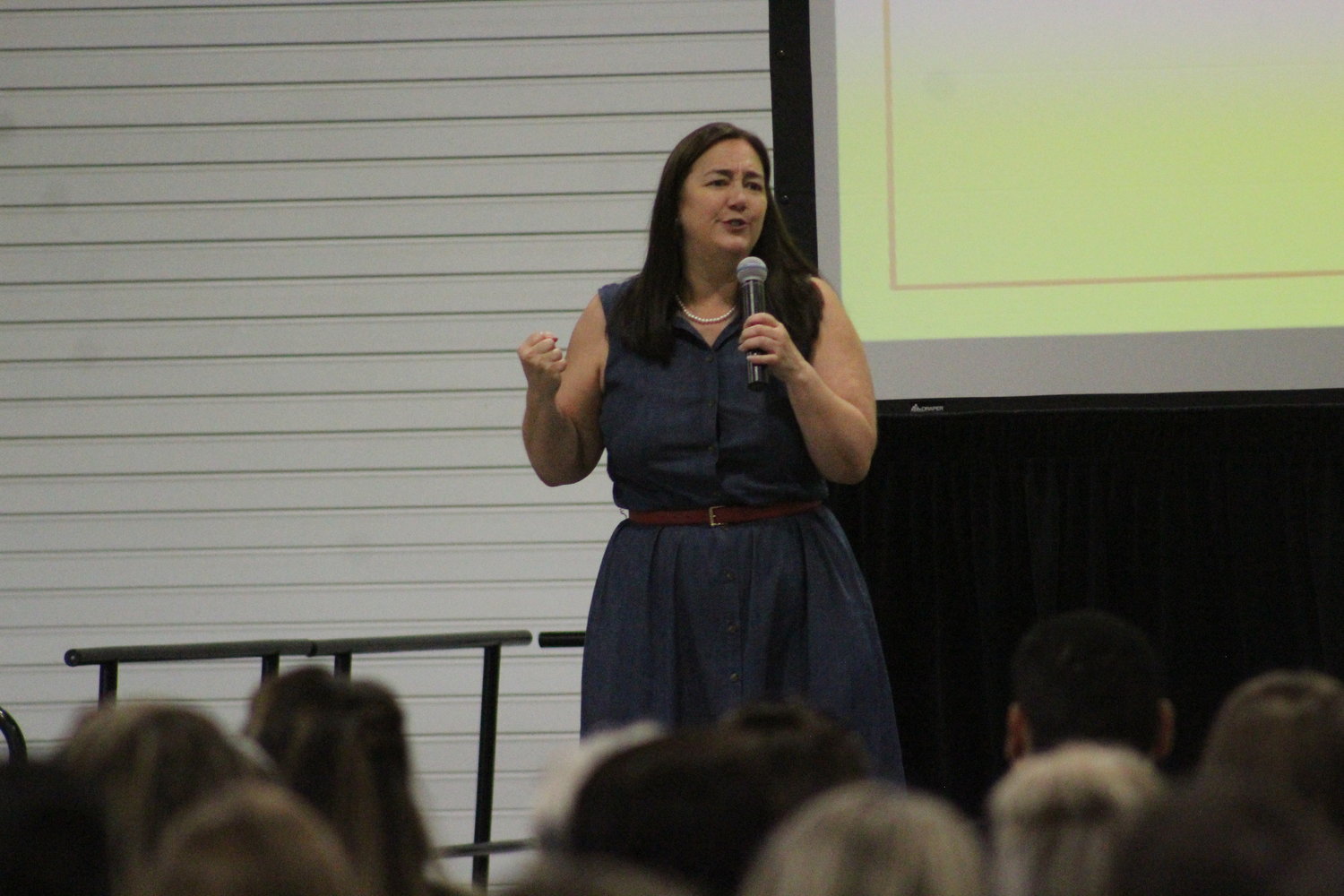 Teacher and founder of the Freedom Writers Foundation Erin Gruwell spoke to the teachers and staff of Gonzales ISD Thursday, Aug. 4, for the  GISD Back to School Convocation. Gruwell’s story was made into major motion picture in the 2007 movie “Freedom Writers”.